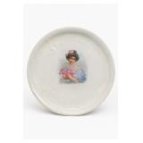 Antique Victorian Portrait Porcelain Trivet