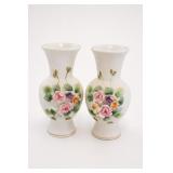 Lefton Floral Vases Pair