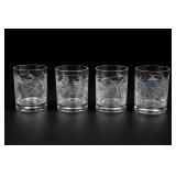 4Pc Duiske Irish Handcut Glass Tumbler Set