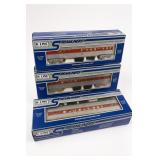 K-Line Streamliners 3 Santa Fe Passenger Cars