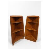 G Plan Librenza Mid-Century Corner Shelves Pair