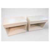 Lane Pair of White Nightstands