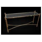 LaBarge Brass & Glass Console Table