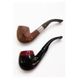 Two Bent Tobacco Pipes, Kaywood & Black