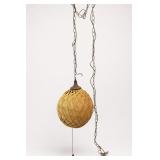 Wicker Globe Swag Pendant Light