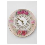 Floral Ceramic Plate Wall Clock
