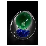 Iris Bohemian Czech Glass Bowl, 14 in.