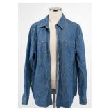 CHAPS 100% Cotton Denim Shirt Jacket Small