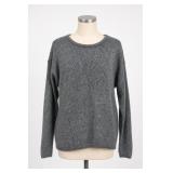 J Jill Missy Med Gray Knit Crewneck Sweater