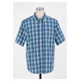 Mason James Stretch Plaid Shirt, XL