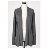 LOFT Gray Open Front Cardigan Size L