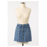 Garage Denim Button-Front Skirt P/S Made In USA