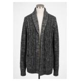 Carbon Textured Cardigan Sweater Size M