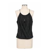 City Triangles Glitter Halter Top SZ S