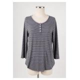 Laura Ashley XL Striped Long Sleeve Top