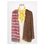 3 Separate Patterned Scarves