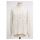 Karl Lagerfeld Paris Embellished Sweater, Size L