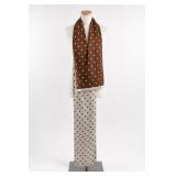 2-Sided Brown Polka Dot Scarf