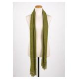 Green Fringed Scarf