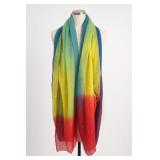 Rainbow Ombre Sheer Scarf