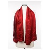 Red Silk Scarf Shawl