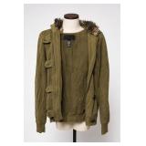 Abercrombie & Fitch Faux Fur Hood Jacket Size M