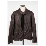 Dixon Brown Leather-Style Jacket Size L