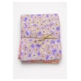 Purple Floral Fabric Textile Lot