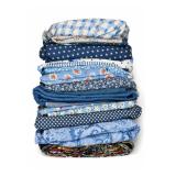 Assorted Quilting Fabric Lot In Storage Bin