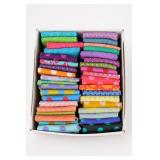Assorted Fabric Remnants In Box