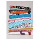 Halloween Fabric Scrap Lot, Assorted Prints