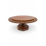 Vintage Wooden Carved Pedestal Cake Stand