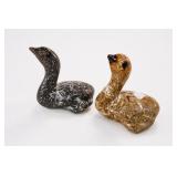 Pigeon Forge Pottery Speckled Bird Pair