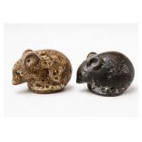 Pigeon Forge Pottery Frog Figurines Pair
