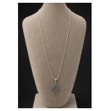 Sterling Silver 24in Chain, Celtic Cross Pendant
