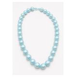Blue Bead Necklace w Matched Earrings