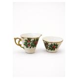 Ucago Ceramics Holly Lusterware Creamer & Set