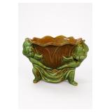 Majolica Frog Jardiniere Planter