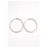 Sterling Silver 1.5-Inch Hoop Earrings