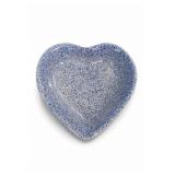 Speckled Stoneware Heart-Shaped Dish