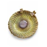 Green Glazed Ceramic Dragonfly Bowl