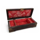 Chinese Chinoiserie Wooden Jewelry Box