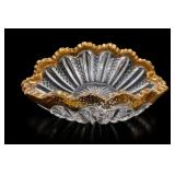 Tarentum Glass Gold-Trim Pressed Glass Bowl