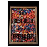 Beer Bottle Cap Collection Shadow Box