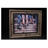 Rustic Western Cowboy Boots Framed Picture