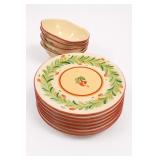 Gail Pittman Designs 8 Plates 4 Bowls Set