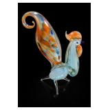 Handmade Art Glass Rooster Figurine