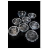 Fire King Philbe Casserole Set, 9 Pc, 7 Lids