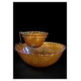 Indiana Glass Weavetex Carnival Chip & Dip Set