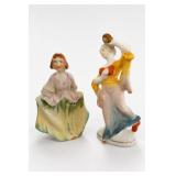 Occupied Japan Porcelain Lady Figurines, Pair